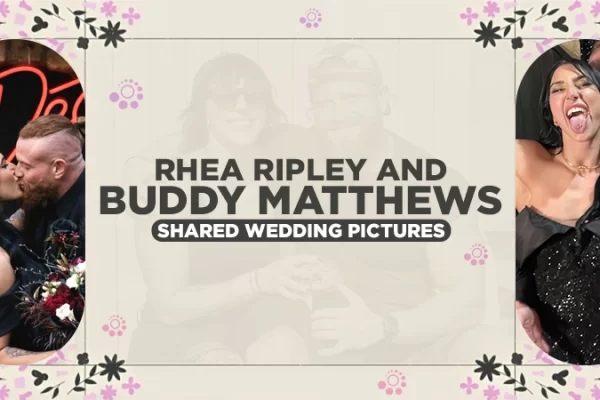 wwe rhea ripley and aew buddy matthews shared wedding pictures