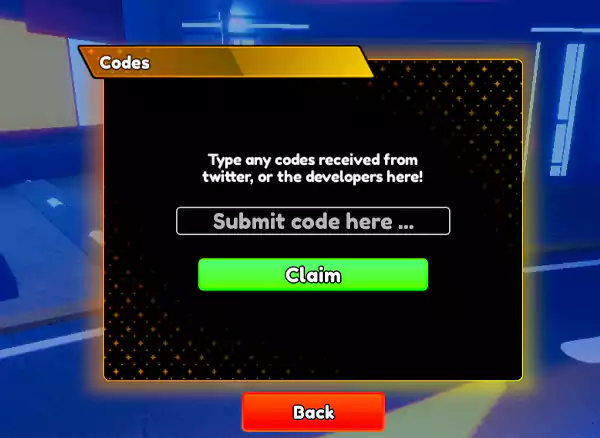 Enter a code and tap claim