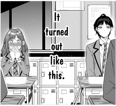 Saegusa and Takuya in Class