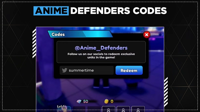 anime defenders codes