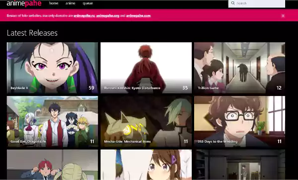 Animepahe site