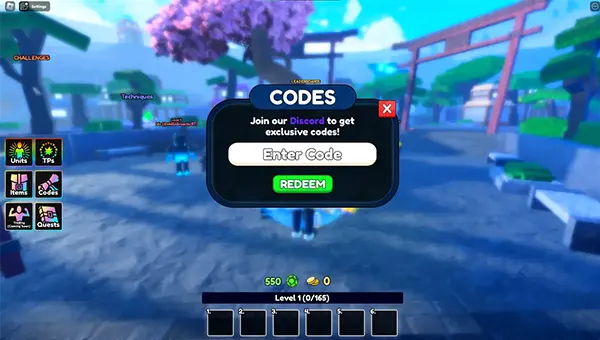 Click on the Codes